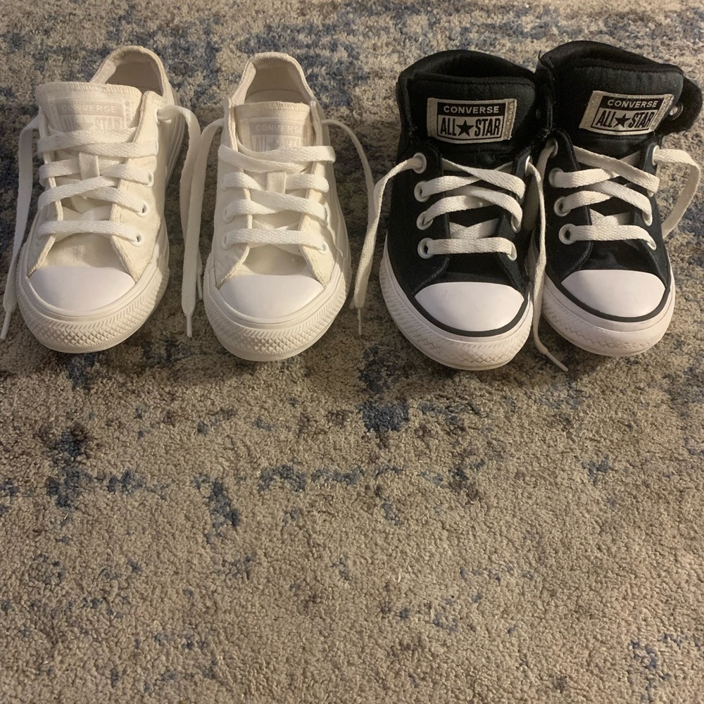 2 pair little kids size 11 Converse shoes. Smoke free pet free home.